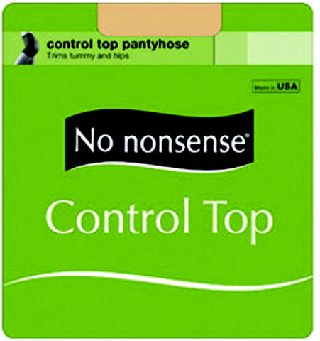 NO NONSENSE - Women's Control Top Reinforced Toe Pantyhose Size Q Nude