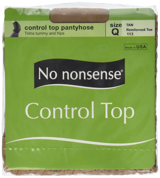 NO NONSENSE - Control Top Reinforced Toe Pantyhose Size Q Tan - 1 Pair –  Vitamin Grocer Canada