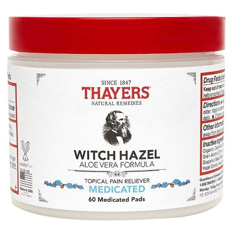 Thayers Medicated Superhazel Aloe Vera Astringent Pads