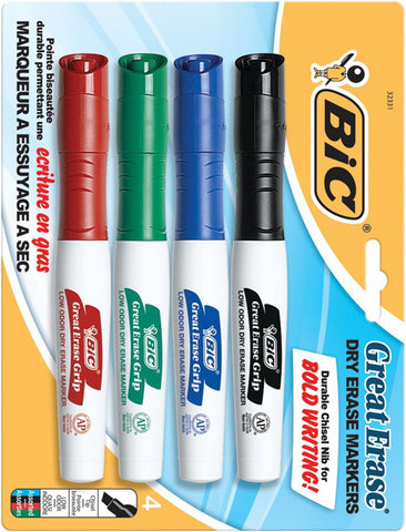 BIC Great Erase Grip Chisel Dry Erase Marker