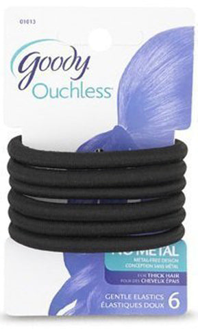 GOODY - Womens Ouchless Jumbo Thick Black Elastics