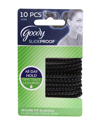 GOODY PRODUCTS - Slide Proof Stayput Black Elastics 4 mm