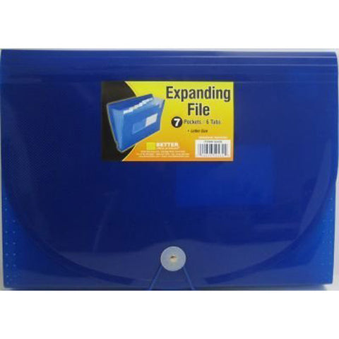 BETTER OFFICE - Poly Expanding File 7 Pocket Letter Size