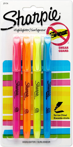 SHARPIE - Pocket Style Highlighters Chisel Tip Assorted Fluorescent