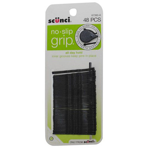 SCUNCI - No Slip Grip Bobby Pins Black