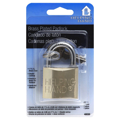 HELPING HAND - Brass Plated Padlock