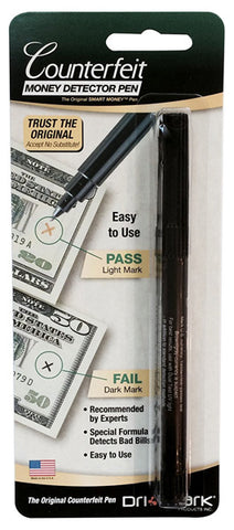 DRI MARK - U.S. Counterfeit Money Detector Pen Black