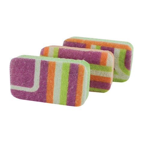 CASABELLA - Cellulose Scrub Sponges Plum Lime and Orange Print