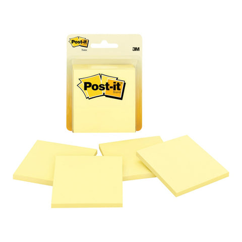 POST-IT - Notes, 3 in x 3 in, Canary Yellow