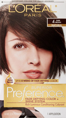 L'OREAL - Superior Preference Fade Defying Color 4 Dark Brown