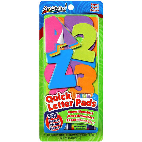 ARTSKILLS - Neon Quick Letter Pads