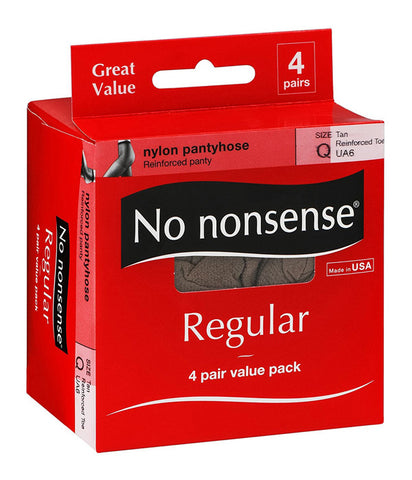 NO NONSENSE - Regular Pantyhose Reinforced Toe Size Q Tan