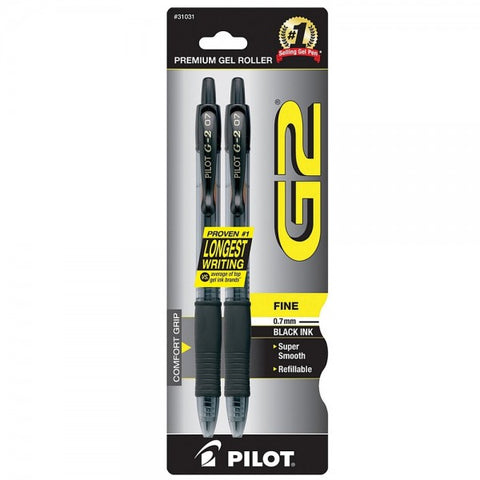 PILOT G2 - Premium Gel Ink Roller Ball Pens Fine Point Black