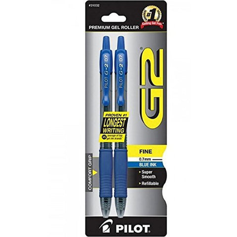 PILOT G2 - Premium Gel Ink Roller Ball Pens Fine Point Blue