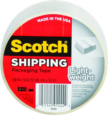 SCOTCH - Lightweight Shipping Packaging Tape 1.88" x 54.6 Yards