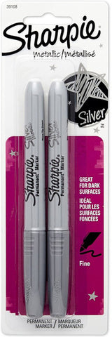 SHARPIE Metallic Permanent Fine Point Markers Silver