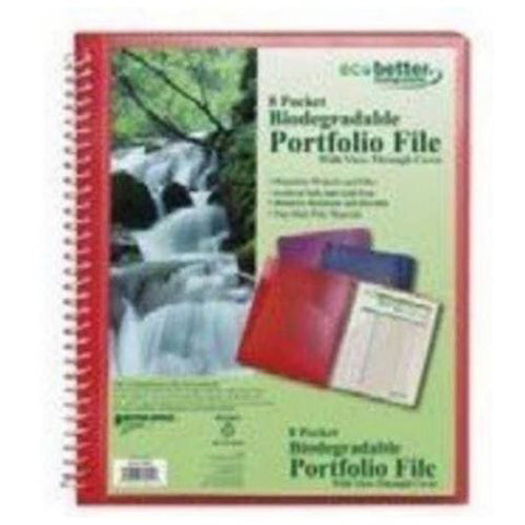 BETTER OFFICE - 8 Pocket Biodegradable Portfolio with Front View Cover