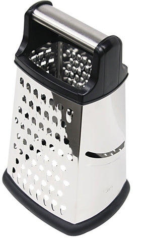 HOME BASICS - Stainless Steel 4 Sided Cheese Grater Black