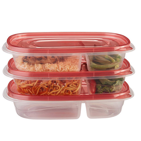 RUBBERMAID - TakeAlongs Rectangle Food Storage Container Divided Dishes