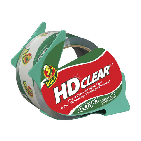 DUCK - HD Clear Heavy Duty Packaging Tape With Dispenser Single Roll Clear