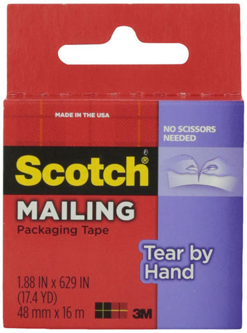 SCOTCH - Tear-By-Hand Packaging Tape