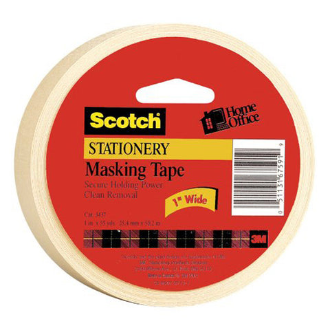 SCOTCH - Home and Office Masking Tape 1" x 55 Yards Tan