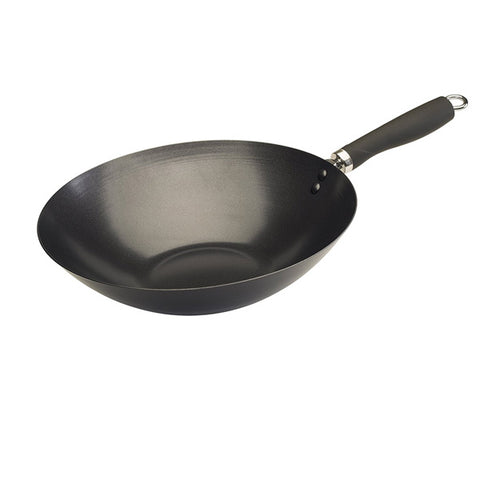 ECOLUTION - Non-Stick Carbon Steel Wok Black