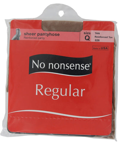 NO NONSENSE - Regular Pantyhose Reinforced Toe Tan Size Q