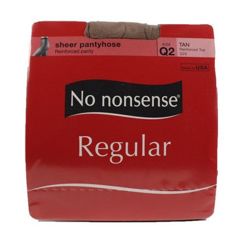 NO NONSENSE - Regular Pantyhose Reinforced Toe Tan Size Q2