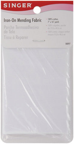 SINGER - Iron-On Mending Fabric White Jumbo