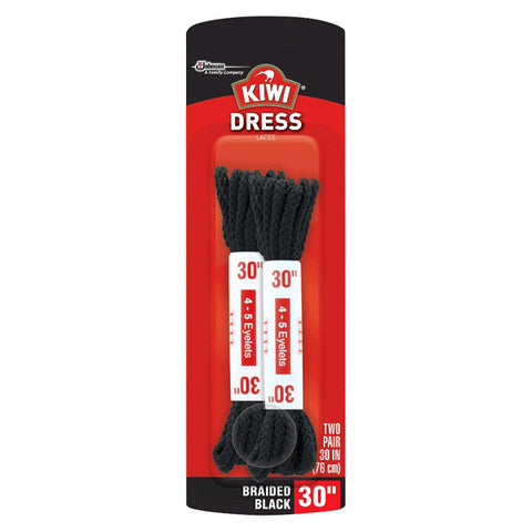 KIWI - Round Black Casual Laces 30"