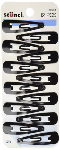 SCUNCI - Black Contour Hair Clips