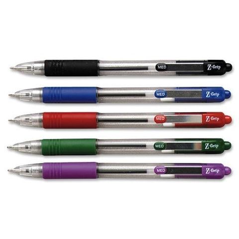 ZEBRA - Z-Grip Retractable Ballpoint Pen 1.0mm Assorted