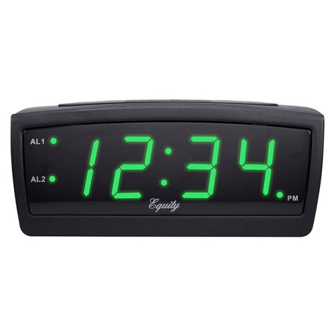 EQUITY BY LA CROSSE - LED Digital Alarm Clock Green 30229