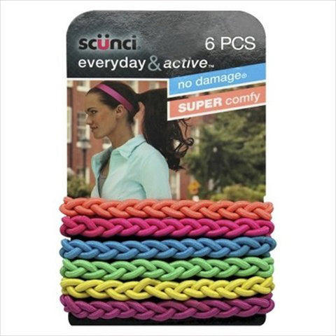 SCUNCI - No Damage Hair Elastics Assorted