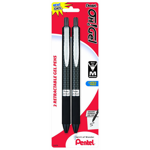 OH! GEL - Retractable Gel Pen, 0.7mm, Black Ink