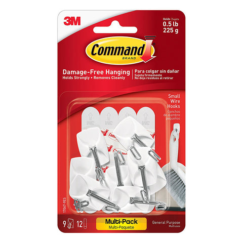 COMMAND - Small Wire Hooks White