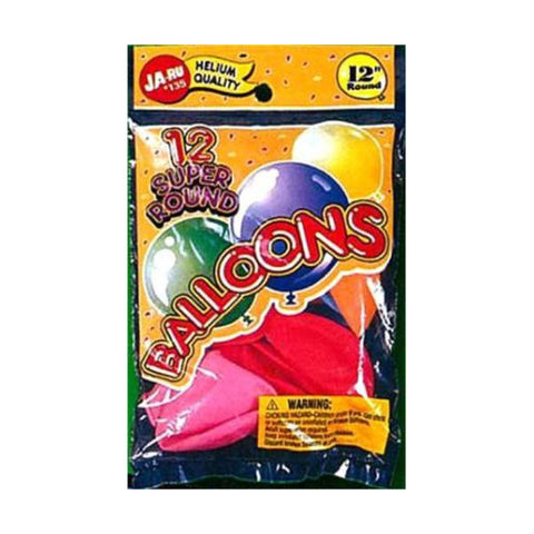 JA-RU - Super Round Balloons 12 Inch