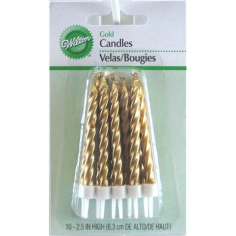 WILTON - Gold Candles, Metallic 2.25-Inch