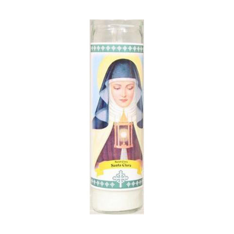 STAR CANDLE - Religious Candle, Saint Claire