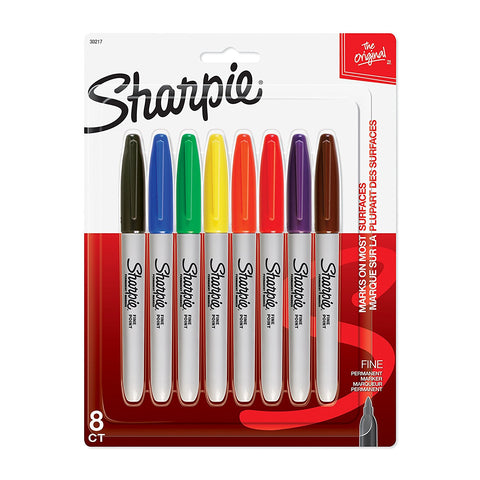 SHARPIE - Fine Point Permanent Marker Assorted Colors