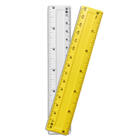 CLI - Beveled Edge Plastic Ruler Assorted Colors