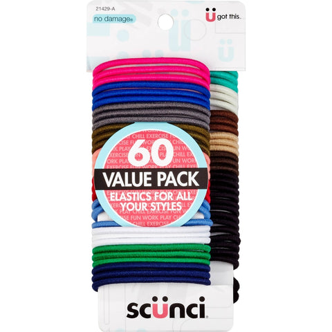 SCUNCI No Damage Assorted Colors Elastics