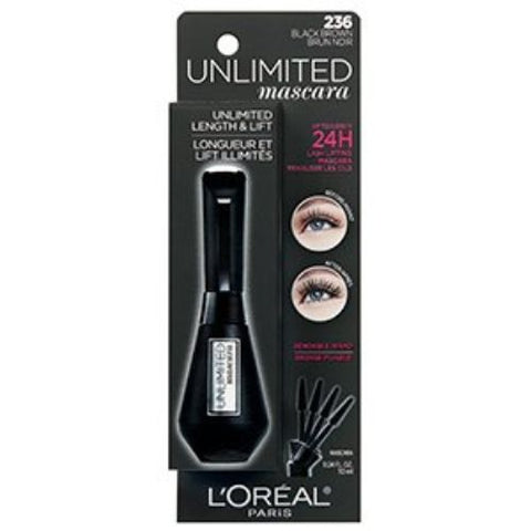 L'OREAL Unlimited Lash Lifting and Lengthening Washable Mascara Blackest Black