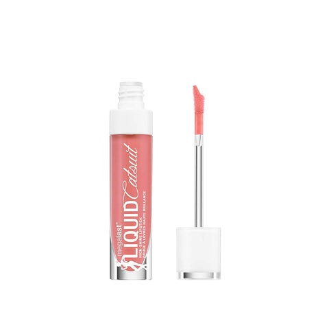 WET N WILD MegaLast Liquid Catsuit High-Shine Lipstick, Peach Stole My Look