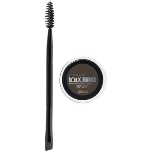 MAYBELLINE TattooStudio Brow Pomade Eyebrow Makeup Black Brown