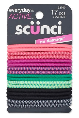 SCUNCI - Everyday and Active Elastics No Damage Assorted Colors