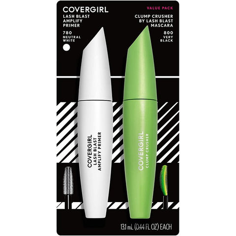 COVERGIRL - Lash Blast Clump Crusher Mascara Very Black 800 and Lash Blast Amplify Primer Neutral White 780 Value Pack