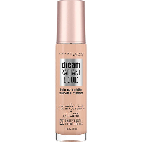 MAYBELLINE - Dream Radiant Liquid Hydrating Foundation Medium Coverage Creamy Natural 50