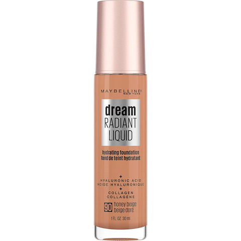 MAYBELLINE - Dream Radiant Liquid Hydrating Foundation Medium Coverage Honey Beige 90